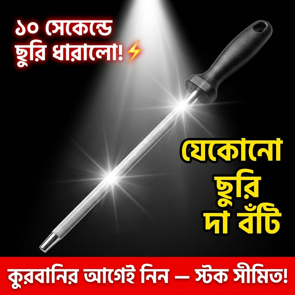 Knife Sharpening Rod + ২০০ টাকার কুপন সহ